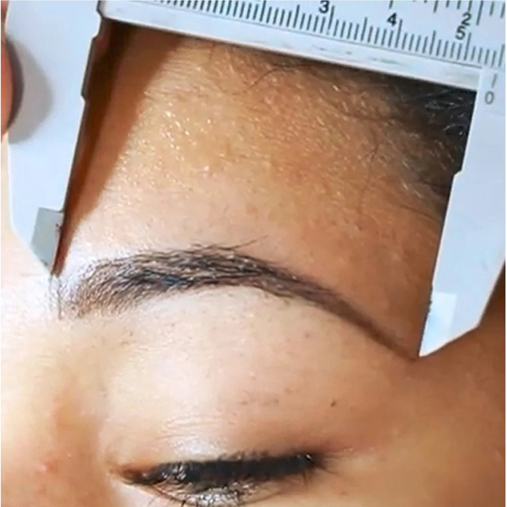 Microblading Eyebrow Design Tools 0-150mm Vernier Calipers Double Rule Scale Plastic Ruler For PMU Eyebrow Measuring Tools Use