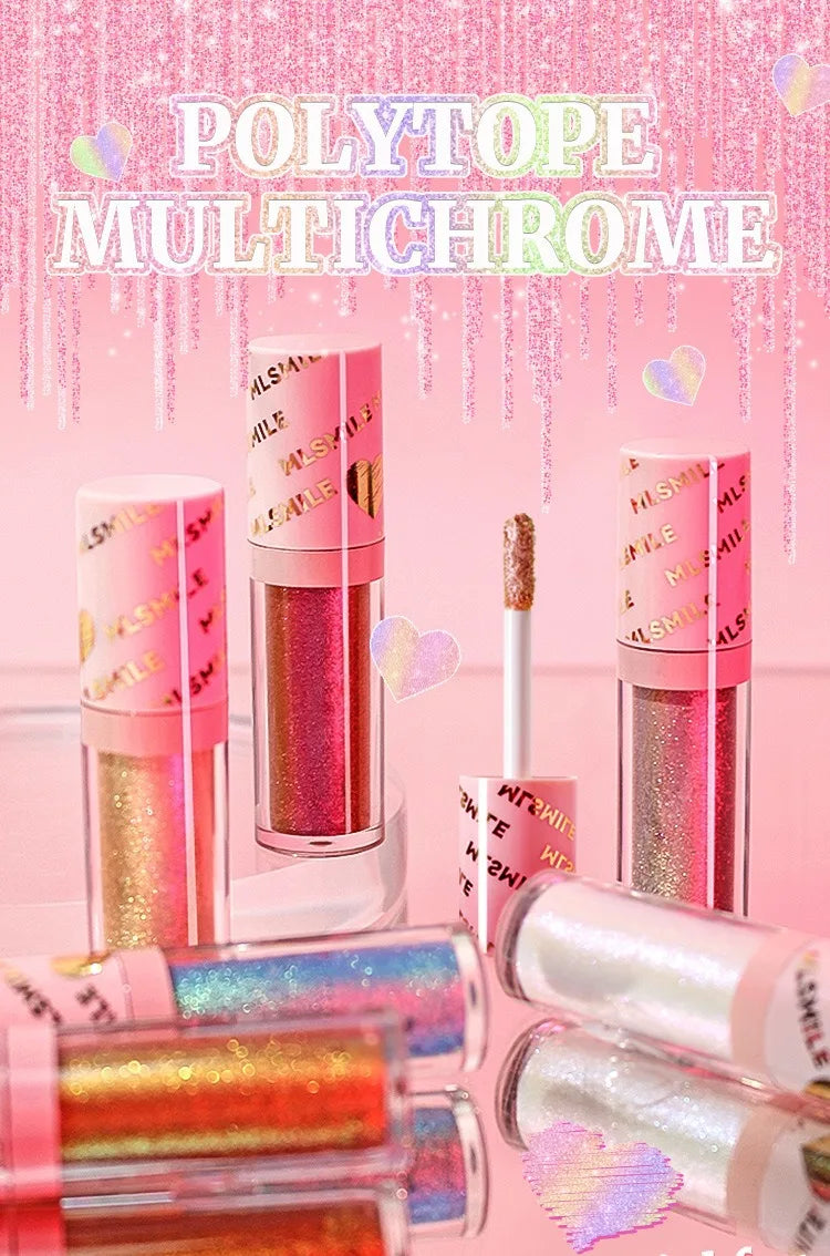 Multichrome Liquid Eyeshadow Stick Metallic Chameleon Glitter Eye Shadow High Pigment Waterproof Sparkling Shiny Lipgloss Makeup