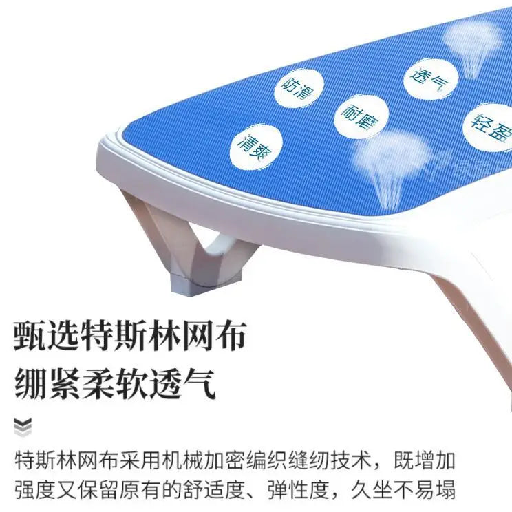 Outdoor swimming pool loungers swimming pool bed seaside plastic folding loungers bathhouse hot spring hotel water park loungers