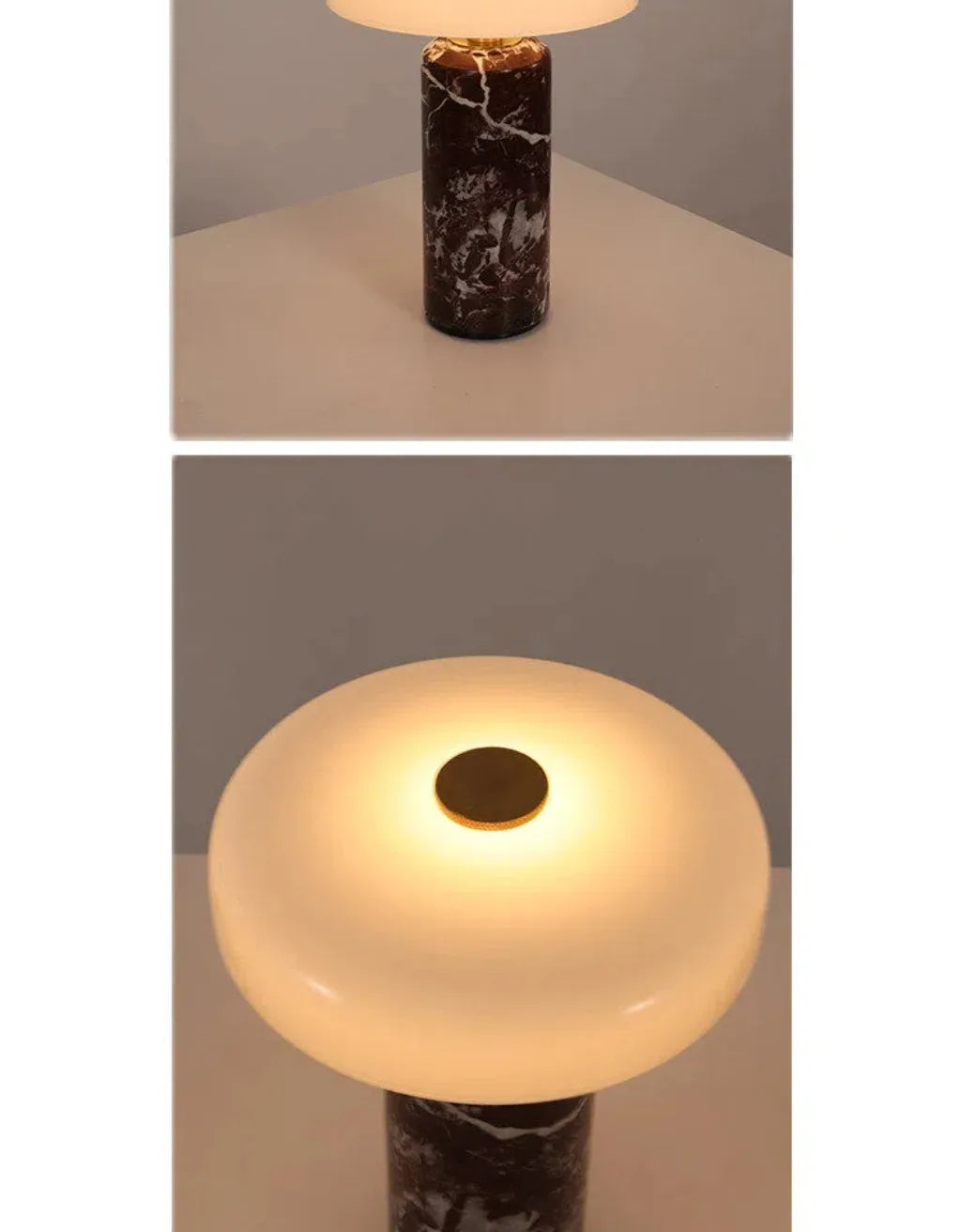 Table Lamps Luxury Glass 110V/220V Marble USB Lighting Rechargable Space Mood Light Table Light Bedroom Living Room Decoration