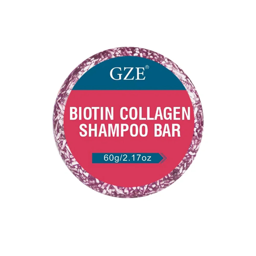 GZE Biotin Collagen Shampoo Bar  Clarifying Shampoo for Men & Women Strengthening