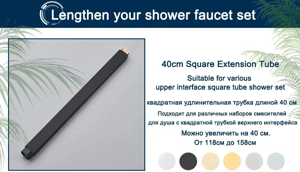 Wall Mounted Piano Digital Bathroom Shower Set 12 Inch Rainfall Shower Head Copper Bathroom Faucet Hot Cold Piano Shower System
