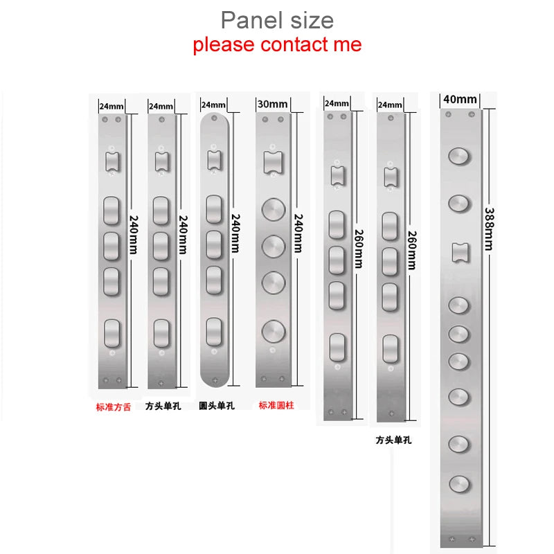 6068 304 Stainless Steel Security Door Lock Body Internal Gear Structure Anti Stuck for Smart Fingerprint Lock