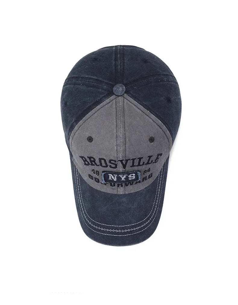 Men's Baseball Cap Casual Wash Embroidered Cap Curved Brim Bowler Sun Hat Official Website Sport Hip Hop Fitted Hats Men Women