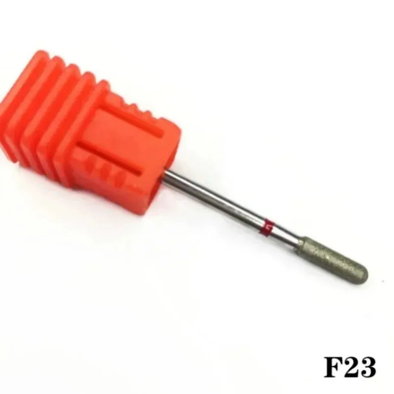 Flame Cone Cuticle Clean Nail Drill Bit 3/32'', Professional Safety Carbide Diamond Nail Bit Nail Cleaner for Cuticle Dead Skin