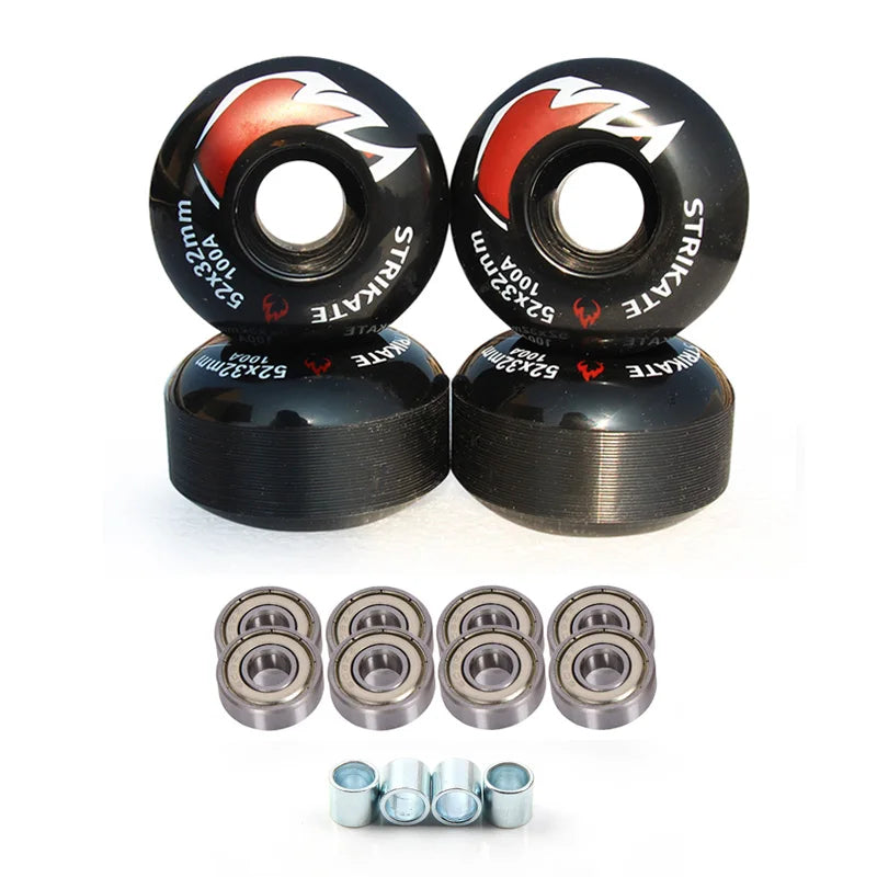 4Pcs Skateboard Wheels With bearing complete PU Skateboard Parts 52mm*30mm Wheels 95A skateboard for riding