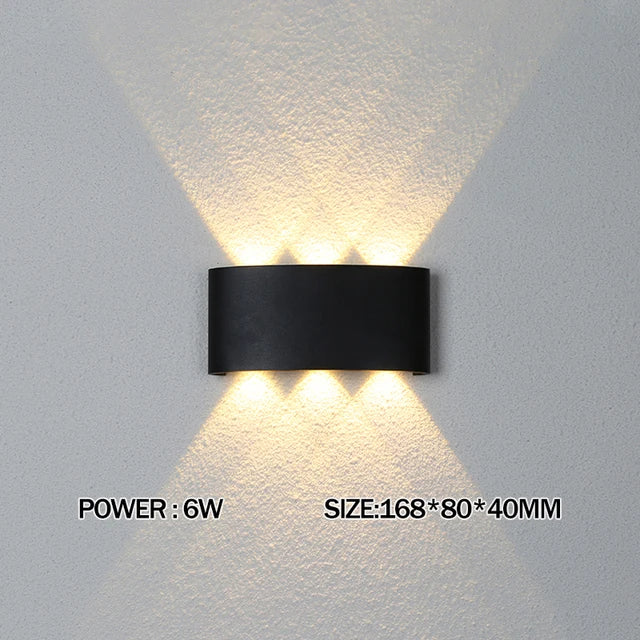 LED Wall Light Outdoor Waterproof IP65 Porch Garden Wall Lamp & Indoor Bedroom Bedside Decoration Lighting Lamp Aluminum