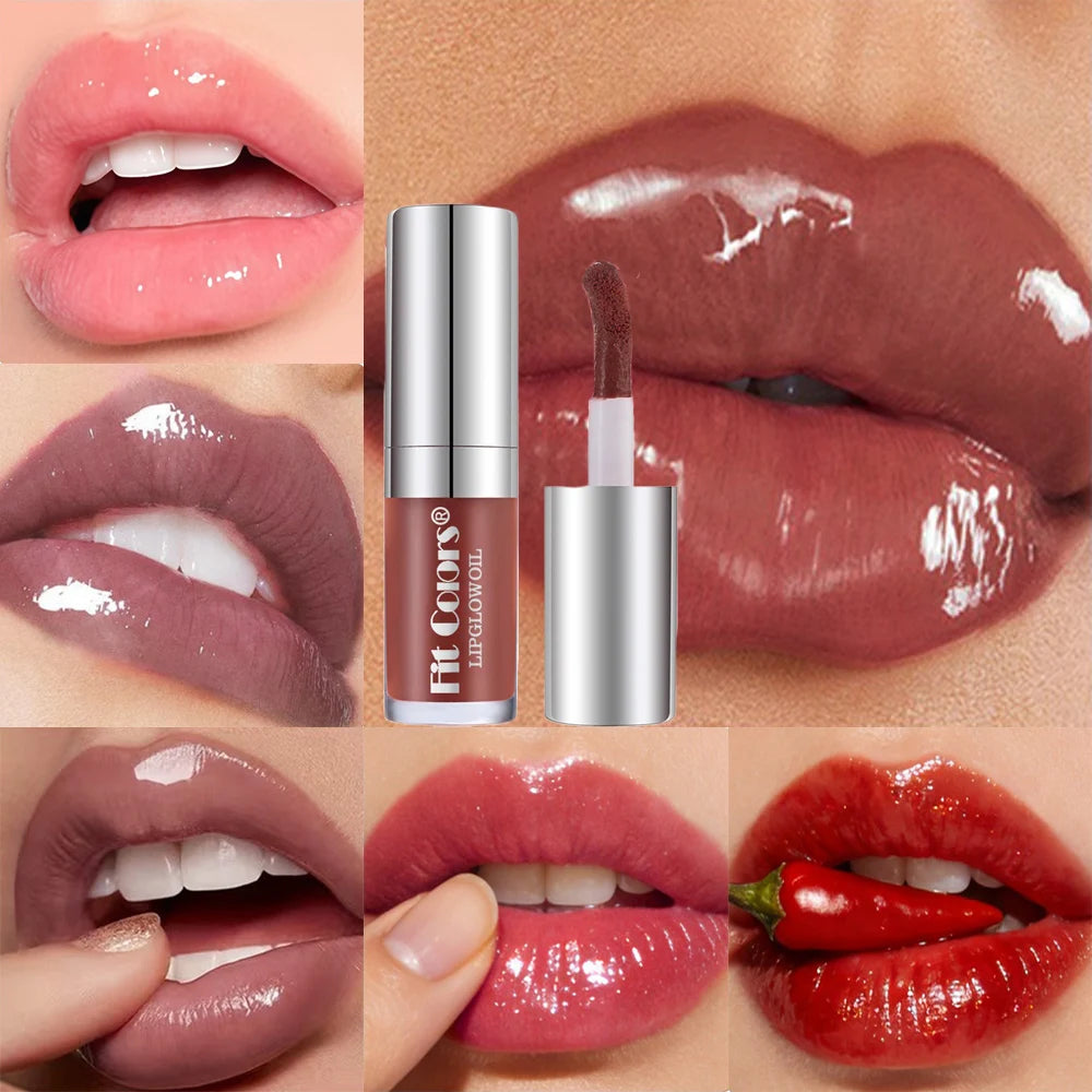 Moisturizing Mirror Effect Lip Gloss Lip Glaze 6 Colors Refreshing Non-Greasy Glossy Long-Lasting Liquid Lipstick Makeup