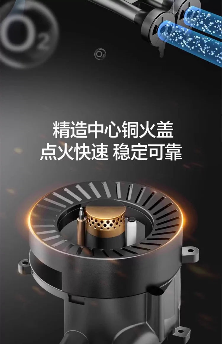 New Household Double Burner Gas Stove Built-in Desktop LPG Natural Gas High Fire Energy Class 1 Cooktop X1