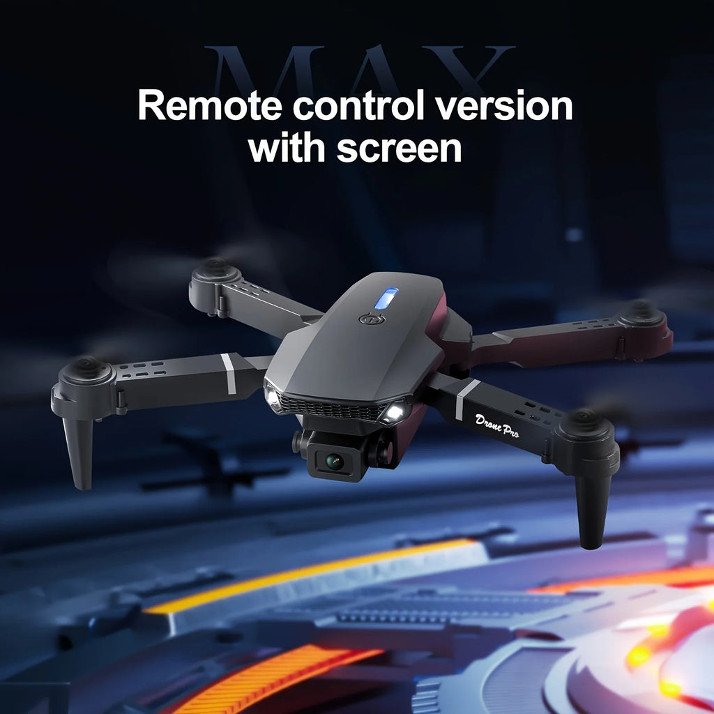 2026 New E88 PRO MAX Foldable Drone with Obstacle Avoidance, Dual HD Camera, Brushless Motor, HD Screen Remote, 40min Flight Time Extra Batteries, One Key Return Home, LED Lights, USB Charging, Quadcopter for Beginners Adults