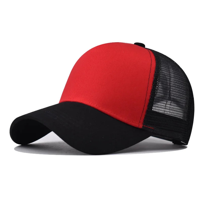 2024 Summer 14 Style Polyester Solid Casquette Baseball Cap Adjustable Outdoor Breathable Mesh Snapback Hats for Men and Women