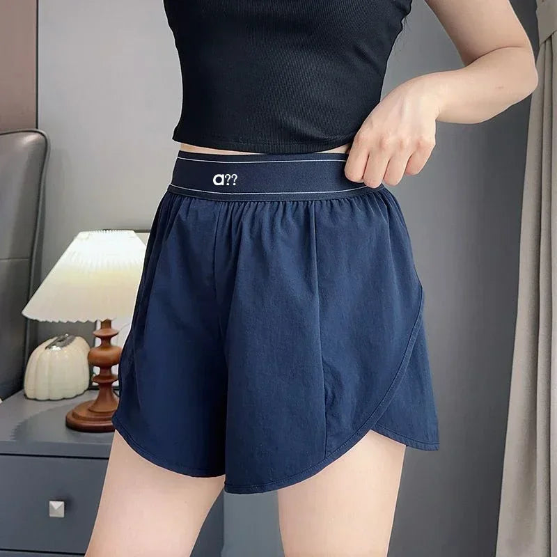 Two-piece Sheer and Breathable Sports Quick-drying Yoga Fitness Shorts for Running and Casual Tennis Pants Three-piece Pants