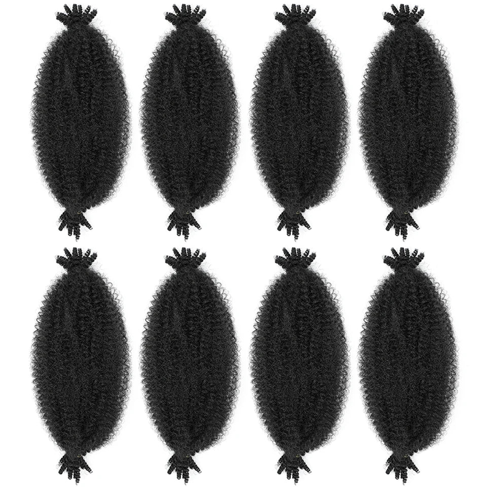 1-8 Packs Afro Twist Hair#4 30 350 12 16 inch Springy Marley Twist Braiding Hair Pre-Separated Kinkys Bulk Hair for Locs Crochet