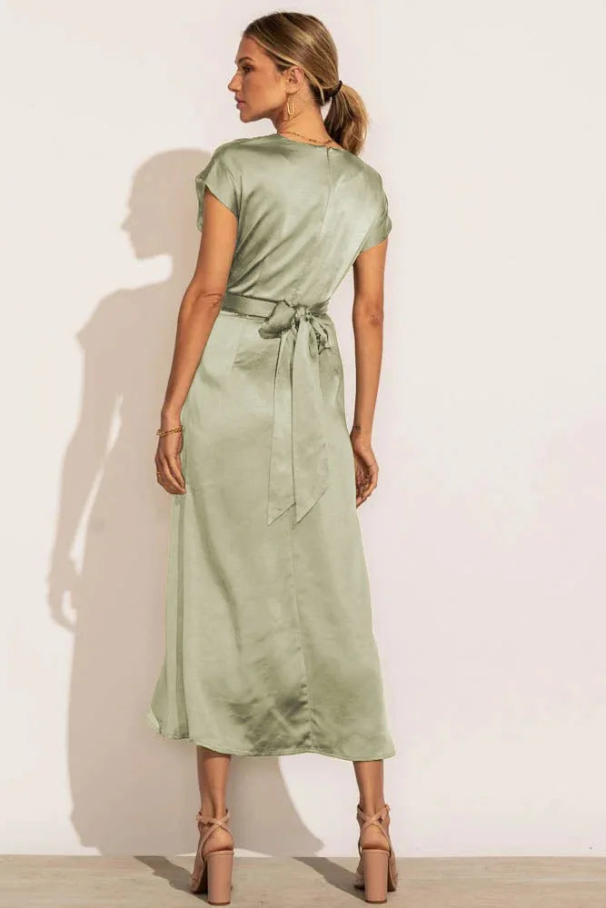 High Quality Spot Wholesale Fashion Summer Women Clothing High-end Satin Binding Elegant Drape Light Evening Dress Vestidos Y2k