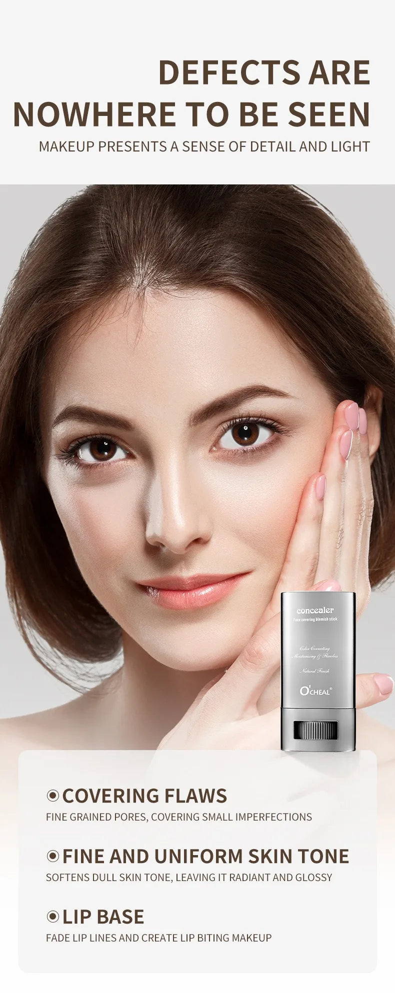 Matte Foundation Cream Stick Boosted Skin Tint Silky Texture Moisturizing Lasting Coverage Concealer Base Even Skin Tone Makeup