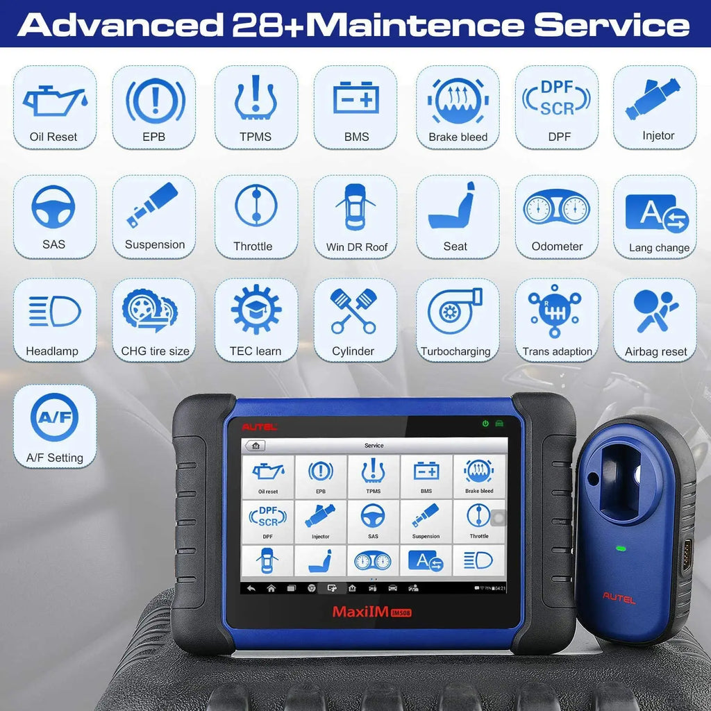 Autel MaxiIM IM508S Car Key Fob Programmer IMMO Tool Auto Key Programming Tool Key Learning Full System Diagnostic Scanner Tool