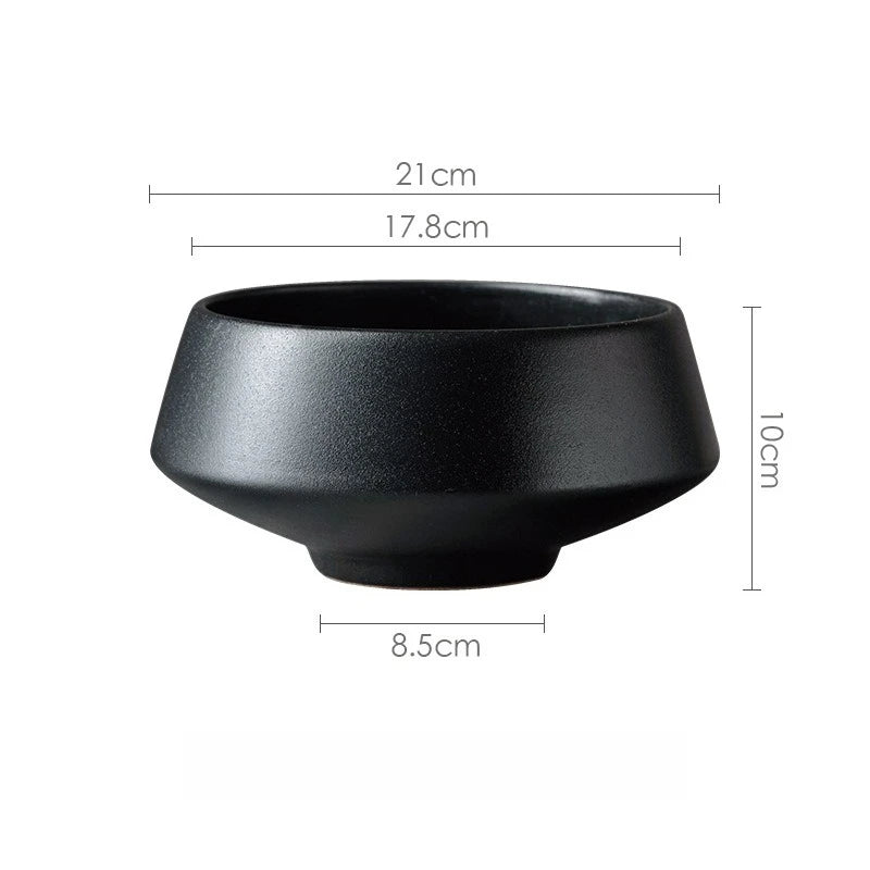 Matte Ceramic Tableware Bowl Plate Cup Set Nordic Retro Stoneware Dinner Bowl Salad Noodle Rice Bowl Dish For Home Restaurant