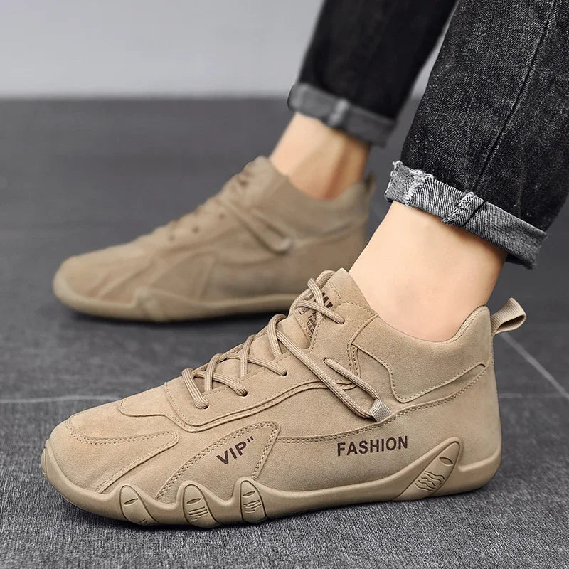 Ankle Boots For Men Spring Man Casual Sneakers Non Slip Khaki Work Mens Shoe Short Boots Loafers Lace Up zapatos de hombres