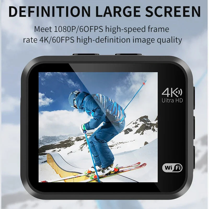 4K 60FPS Ultar HD Mini Action Camera Wifi Remote Control Screen Waterproof DV Sport Camcorder Drive Recorder Wireless Webcam V8