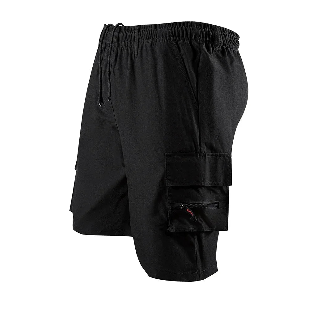 Men's Camouflage Cargo Shorts Casual Loose Work Tooling Shorts Summer Male's Outdoor Multi-pockets Knee Length Short Pants S-3XL