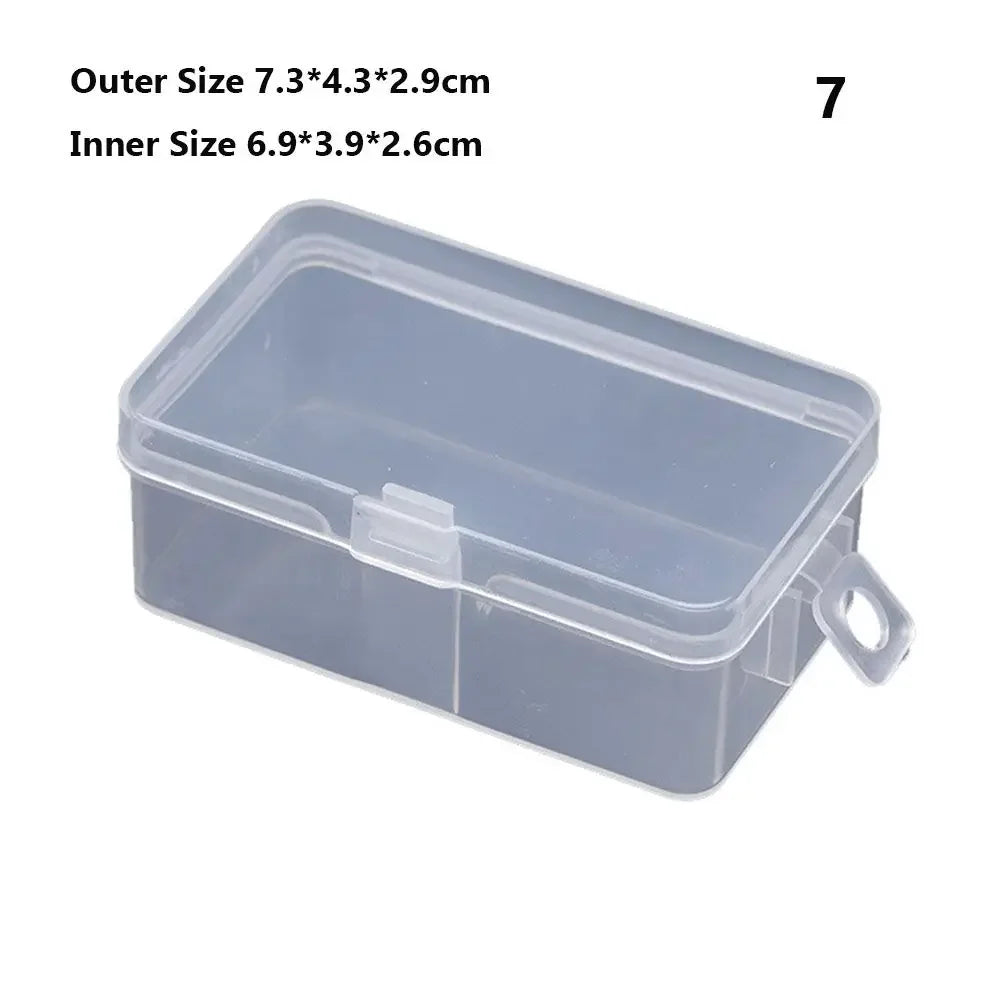 Mini Plastic Box Rectangular Translucent Packing Box Dustproof Durable Strong Jewelry Button Sundries Storage Case Container