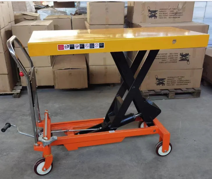Easy Use Transport Cart Electric or Semi-electric Table Mobile Hydraulic Scissor Lift Platform