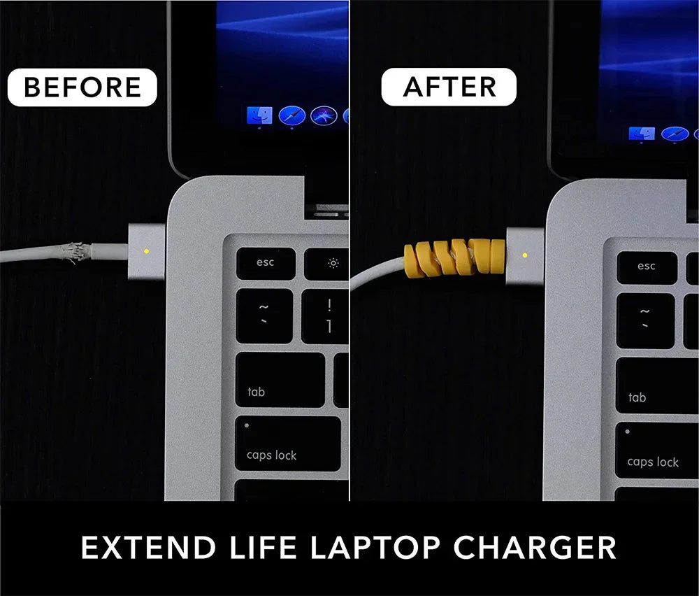 USB Cable Protector Charging Cable Spiral Silicone Protective Sleeve Wire End Cord Cover Savers for Phone Watch Charger Cable