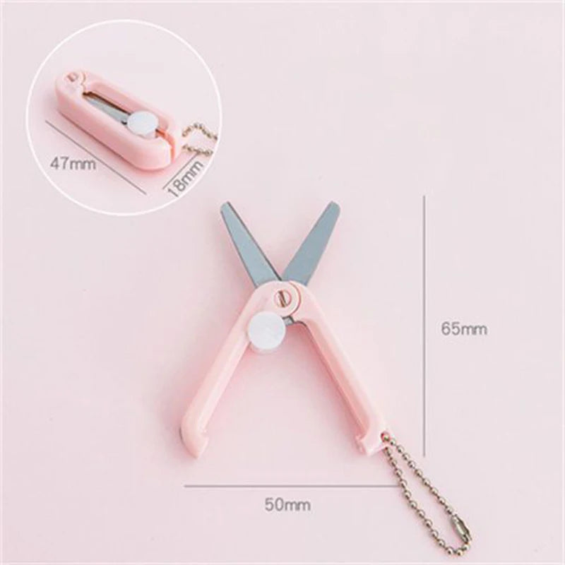 Mini Portable Portable Small Scissors Creative Paper-cutting Notebook Tool That Can Be Extended and Folded