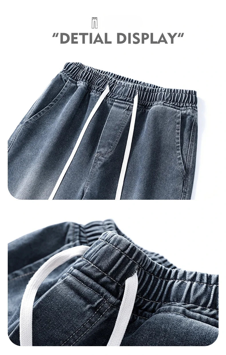 Men's Jeans American Loose Wide-leg Loose Straight Casual Trousers Street Hip-hop Baggy Jeans Black Grey Blue Streetwear Men