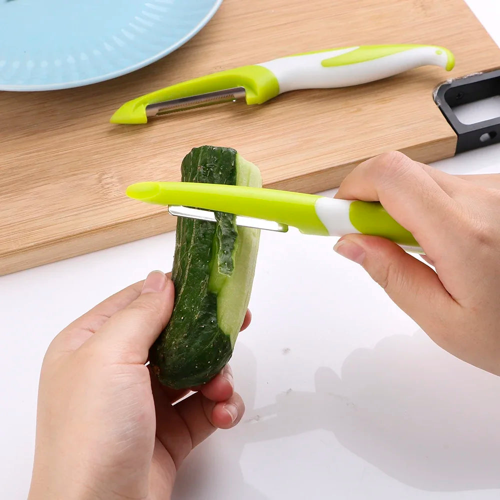 Stainless Steel Vegetable Slicer Peeler Knife - Razor Sharp Cutter for Carrot Potato Fruit Shred Zester Grater Kitchen Gadgets