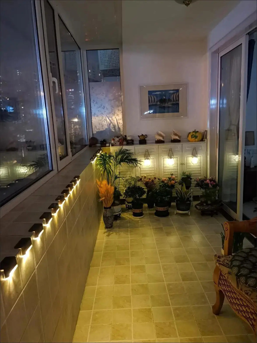 Solar Light Outdoor Stair Wall Step  LED Street  Garden Balcony Decoration Waterproof Stairs Fence Lamp