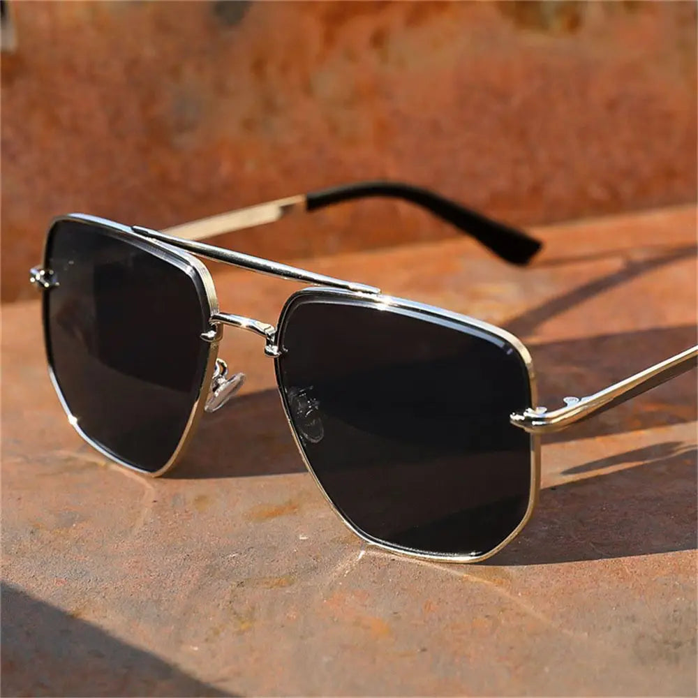 Retro Metal Frame Sun Glasses Driving Polygon Sunglasses Sun Glasses Polarized Sunglasses for Men Men's Shades