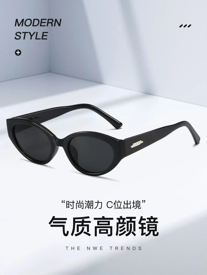 Small Oval Beautiful Sunglasses Women Men Brand Designer Fashion Sun Glasses Female Male Cool Punk Mirror Oculos De Sol
