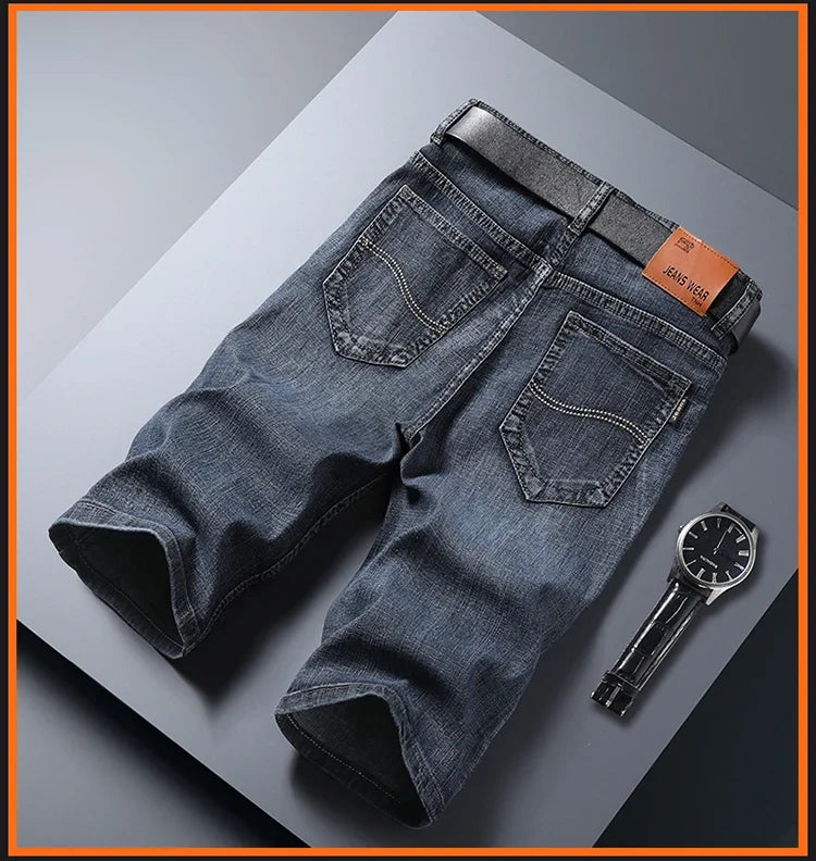 Men Classic Style Men's Slim Denim jorts Summer New Business Fashion Thin Stretch Short Casual jorts Male