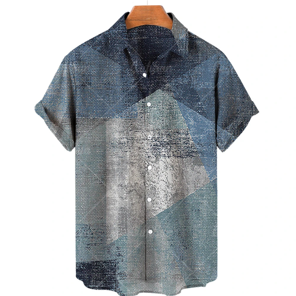 Men's Hawaiian Shirts Men's Short Sleeved Vintage Shirt Men's Fashionable Summer Beach Tops Loose And Comfortable men's Clothing