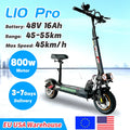 800W Powerful Electric Scooter 48V 13Ah Max Speed 45km/h Long Range 10'' Tires Dual Shock Absorbing Folding EScooter for Adults