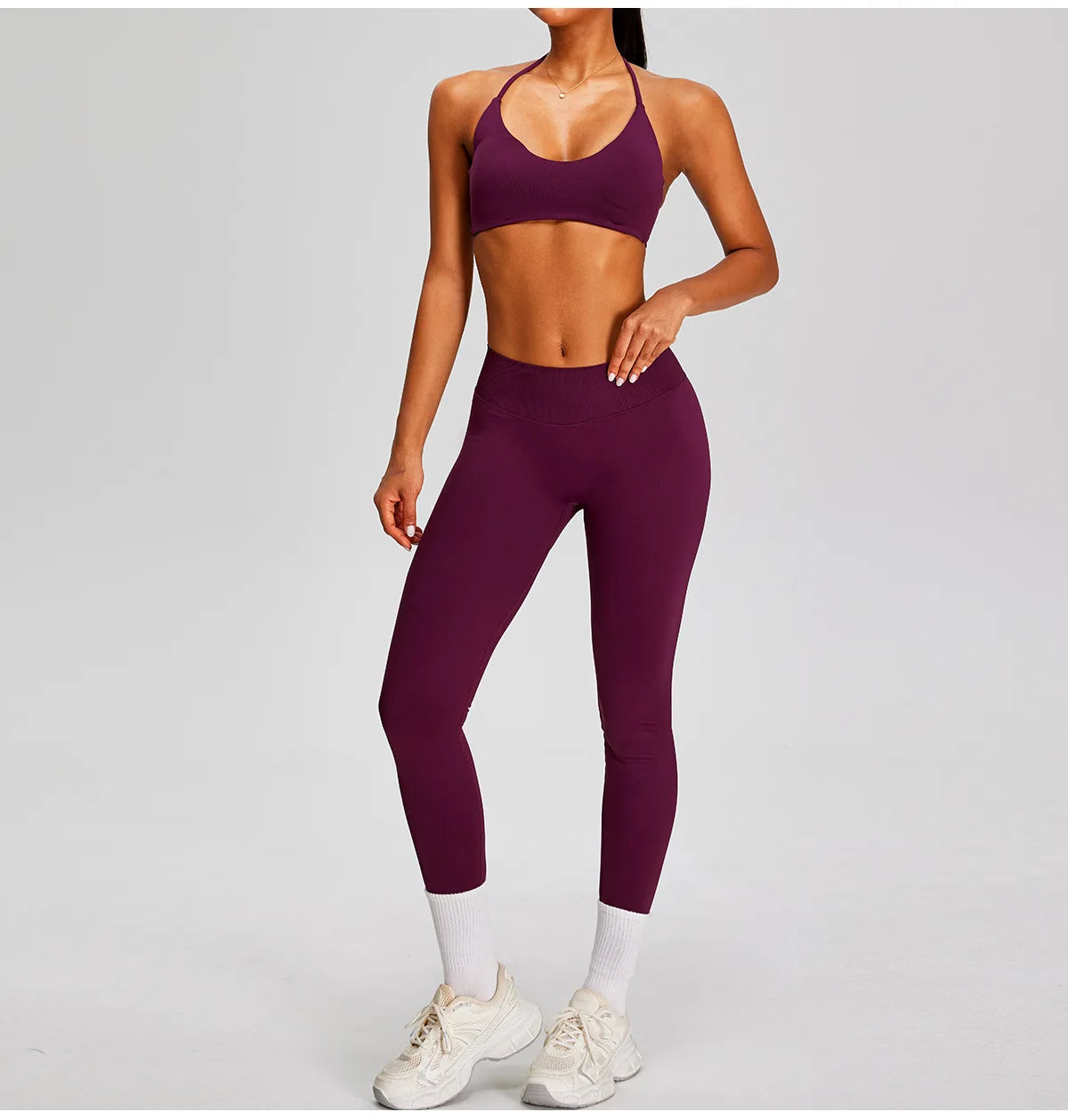 PMW Women Seamless Yoga Set Outdoor Cycling Running Sports Set High Elasticity Lifting Buttocks Quick-Drying Yoga Clothes