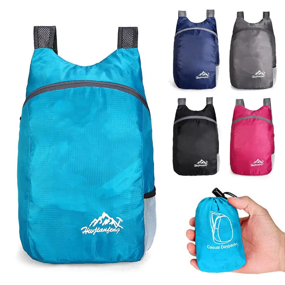 Folding Backpack Waterproof Lightweight Travel Storage Bag Hiking Sports Large Capacity Portable Outdoor Bag