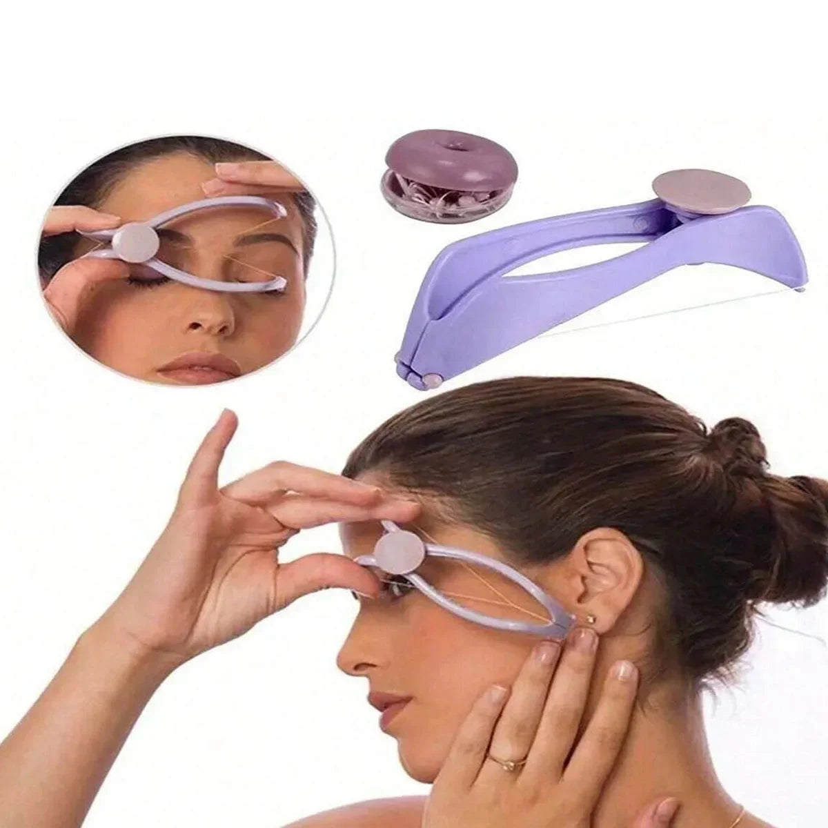 Mini Facial Hair Removal Epilator Women Hair Remover Spring Threading Face Defeatherer for Cheeks Eyebrow DIY Makeup Beauty Tool
