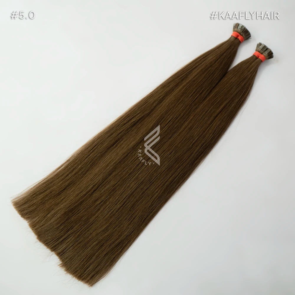 Flat Tip Hair Extensions Human Hair 100% Cuticle Aligned  Extensions Human Hair For Salons