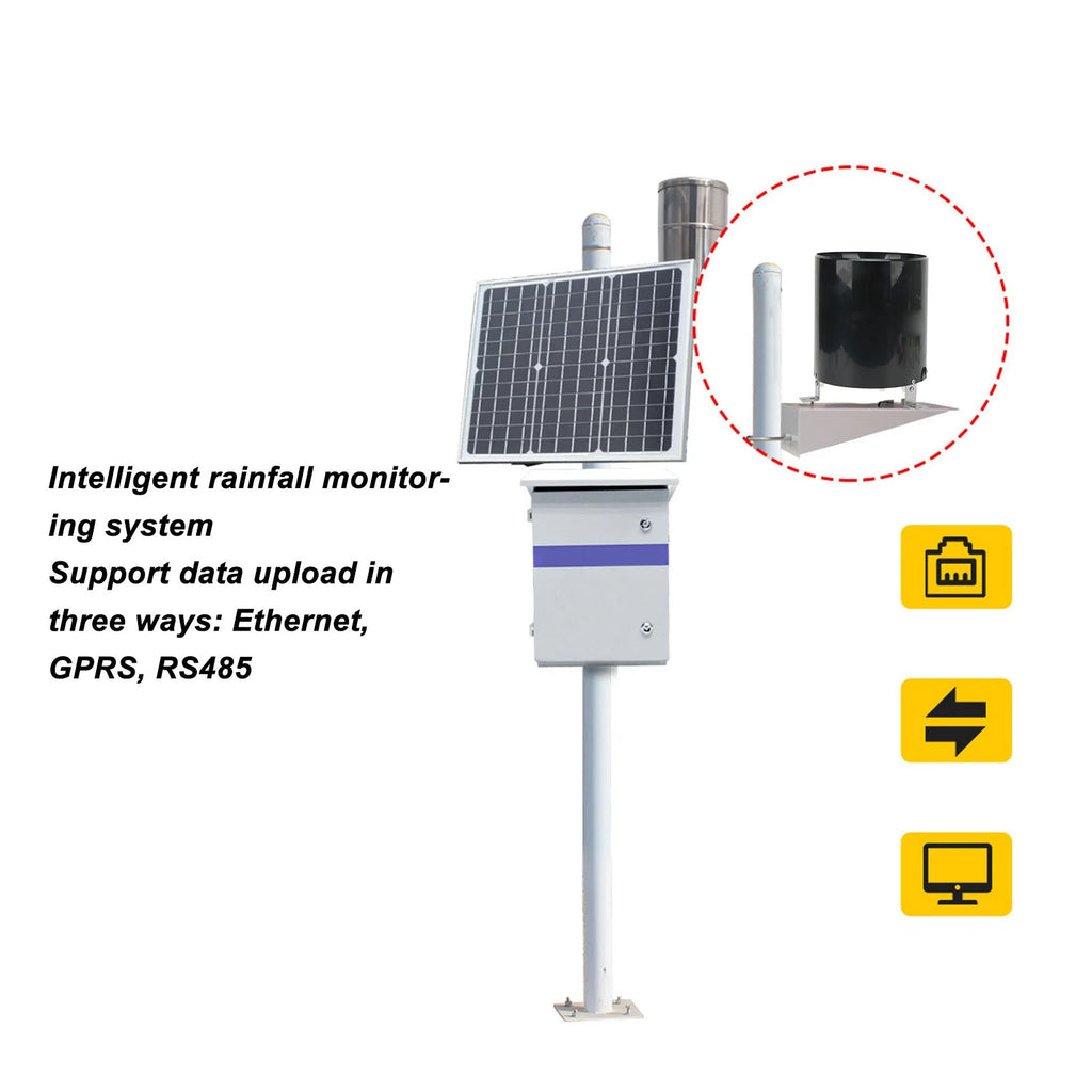 Rainfall Sensor Tipping Pulse To 485 Signal Output Can Directly Read Rainfall Bucket Rain Gauge Measurement Monitoring Tool