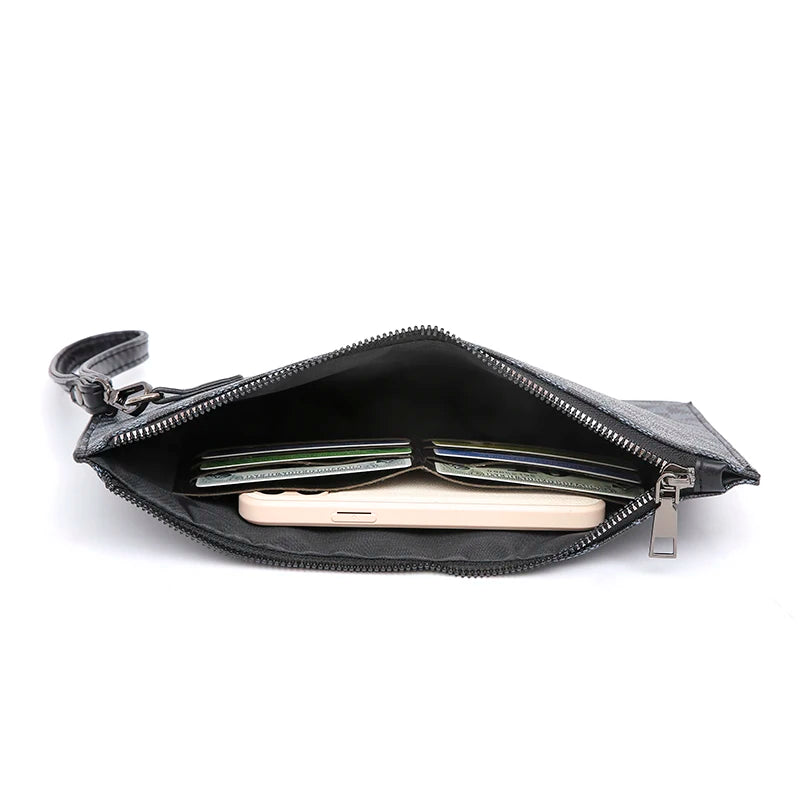 2026 New Men's Business Casual Clutch Bag Fashion Shark Print Envelope Bag Wallet Phone Bag Large Capacity Men's Gifts Pouch Pho