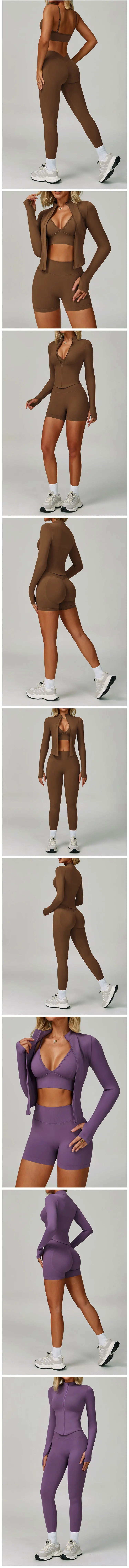 2/3PCS Seamless Sports Set  Yoga Suits  Women Tracksuit Gym Running Workout Clothes Sports Long Sleeve Leggings Yoga Clothing