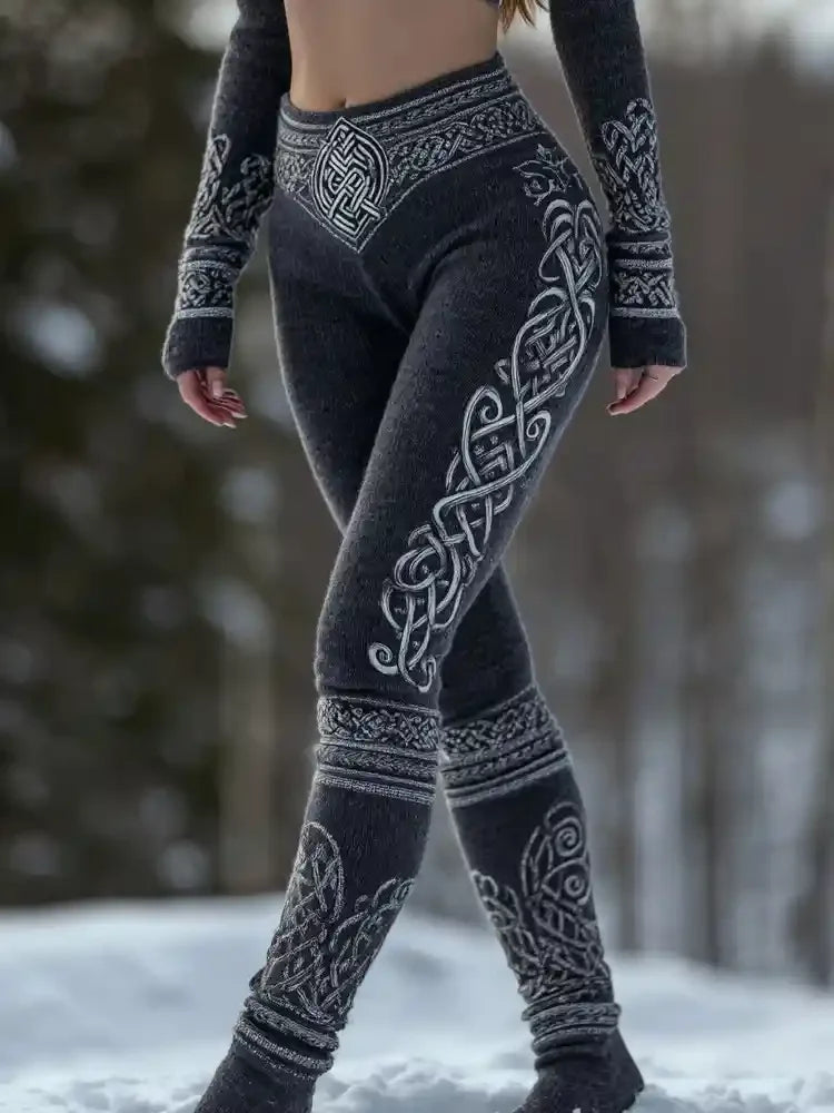 New Women's Leggings Cool Wolf Print Sexy High Elasticity Comfortable And Casual sporty and fashionabl High Waisted Pants