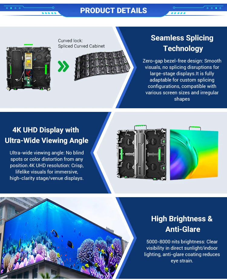 P3.91 IP65 Quick Setup LED Video Wall Multi-Scene Mall Rental Advertising Panel Screen