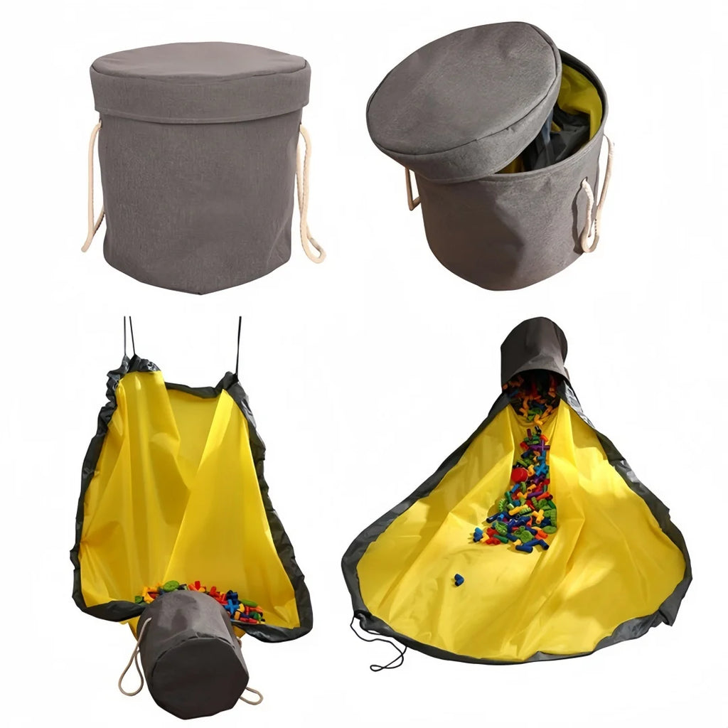 Children's Toy Storage Bucket, Drawstring Waterproof Foldable Large-Capacity Household Baby Miscellaneous Items Quick Storage Storage Bag
