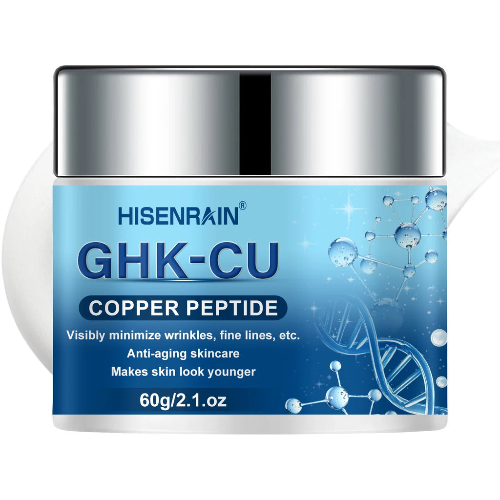 HISENRAIN GHK-CU Anti-Aging Moisturizing Cream - Copper Peptide Firming Face Cream for Wrinkles, Collagen Boost & Skin Repair.