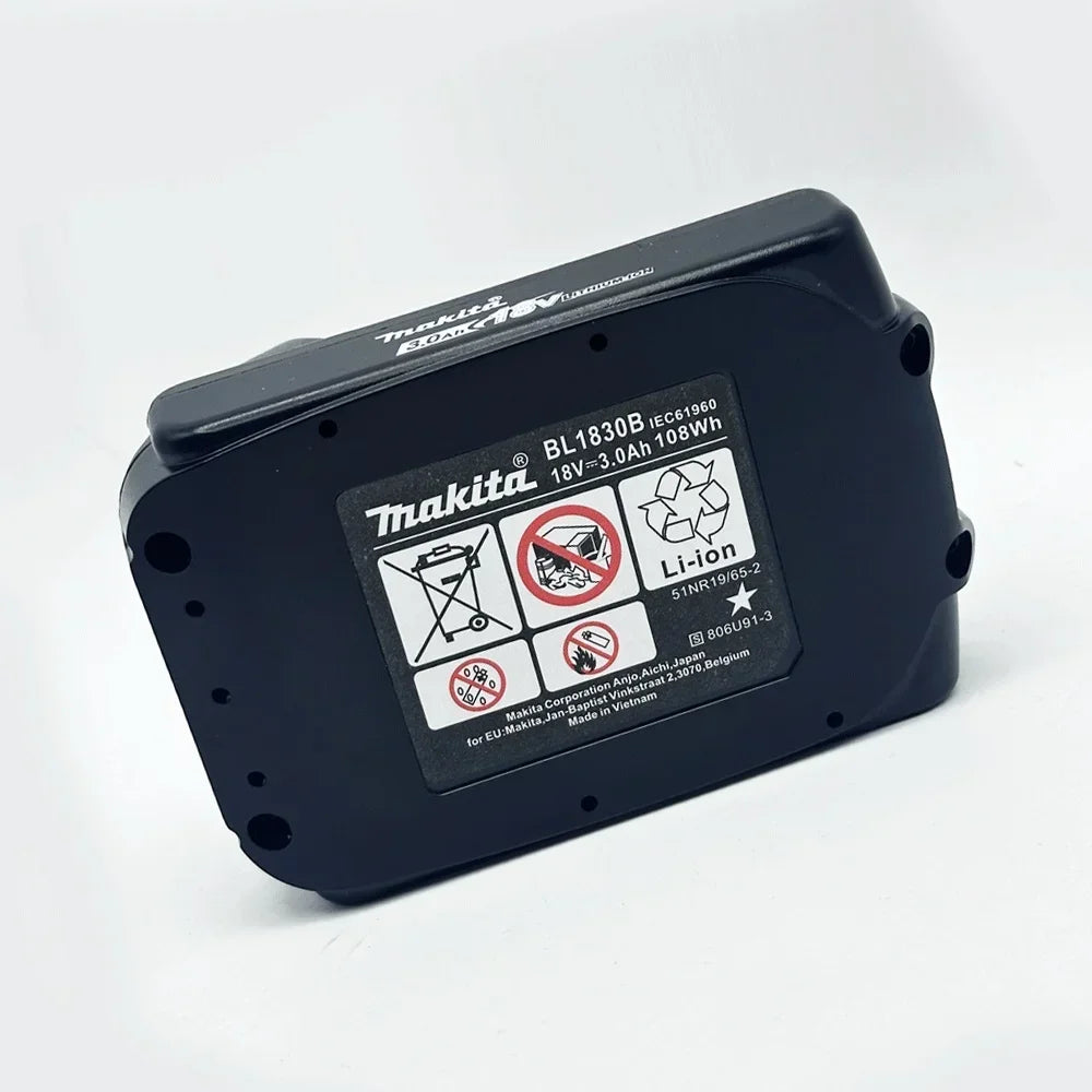 Original Makita battery, 18V 3.0Ah rechargeable battery, power tool BL1830 BL1840、BL1850、BL1860B、 Makita 18V lithium battery