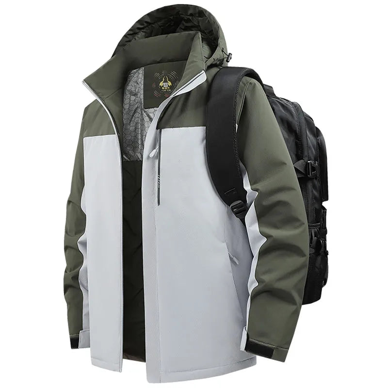 Men's Parka Splicing Mens Parka Winter New Hooded Down Jacket Fleece Warm Jackets Men Business Leisure Coat Baseball Coats 5099