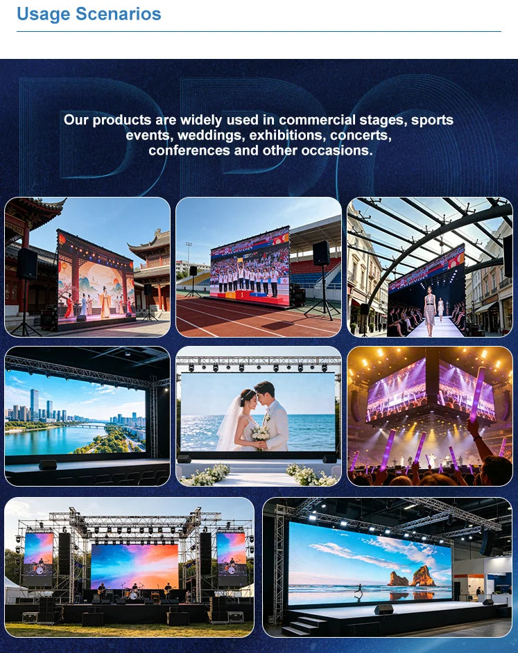 P2.6 High Bright LED Stage Display 500*500mm Die Cast Rental LED Screen for Music Festival School